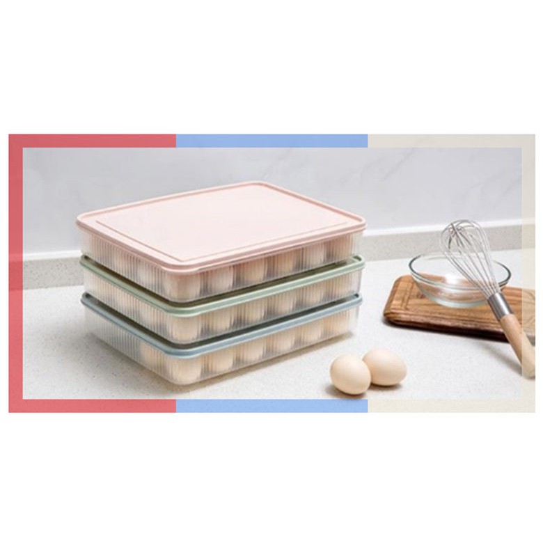 雞蛋收納盒 廚房24格雞蛋盒 冰箱保鮮盒 便攜 野餐 雞蛋 收納盒 帶蓋雞蛋託 防碰撞 廚房收納 保鮮盒 儲物整理盒