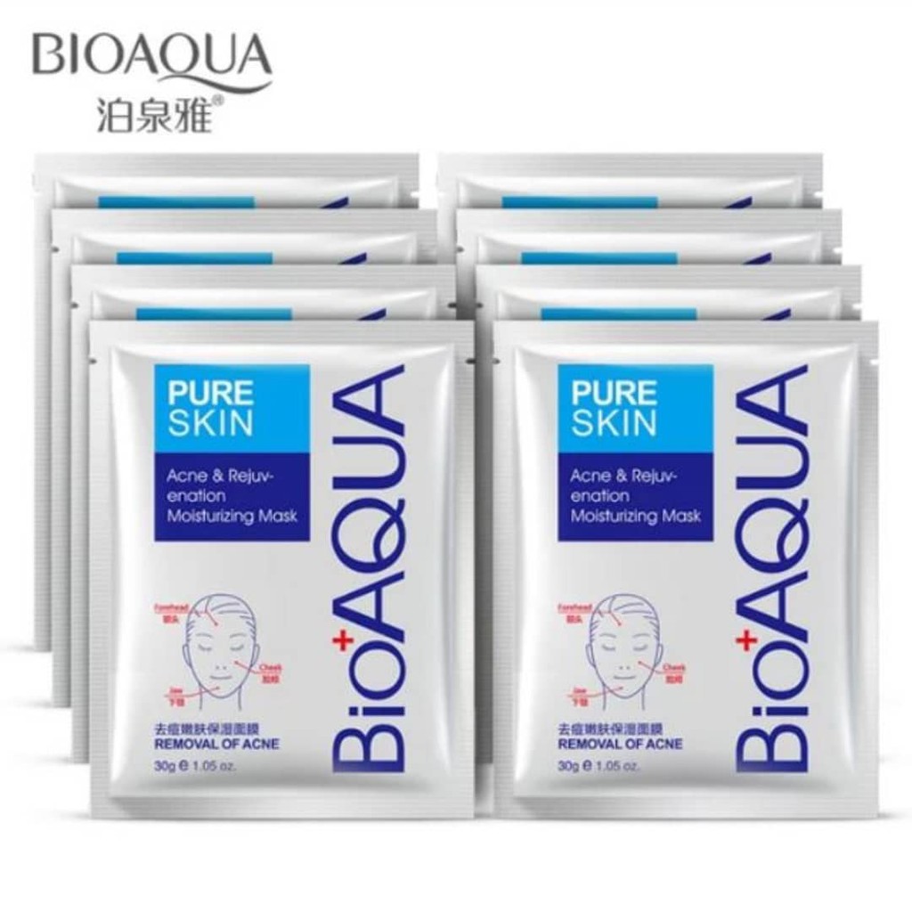 組合 10 片純肌膚 Bioaqua 銀面膜去除紅痘面膜