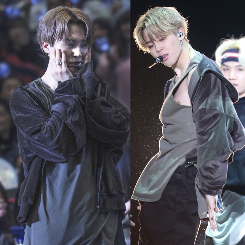藍語夢之碟 Bts防彈少年團jimin樸智旻同款開衫連帽衛衣舞臺服運動外套春秋潮 蝦皮購物
