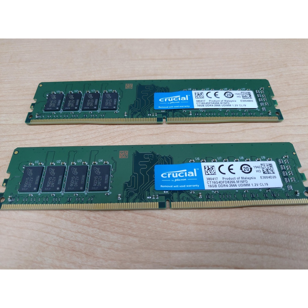 ✅電子發票 Micron Crucial 美光 DDR4 2666 16GB 桌上型記憶體 CT16G4DFD8266