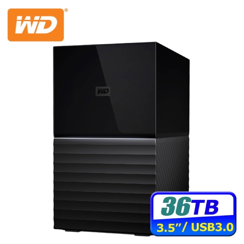 【WD 威騰】My Book Duo 36TB 3.5吋 USB3.1 外接硬碟(WDBFBE0360JBK-SESN)