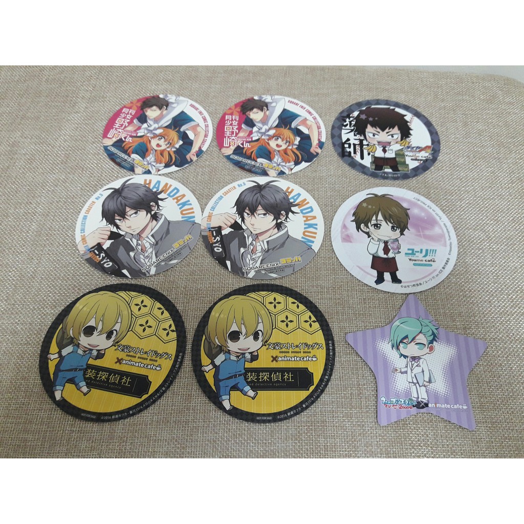 出清 日版月刊少女野崎君佐倉千代野崎梅太郎半田君傳說半田清文豪野犬yoi 歌王鑽石王牌特典杯墊 蝦皮購物