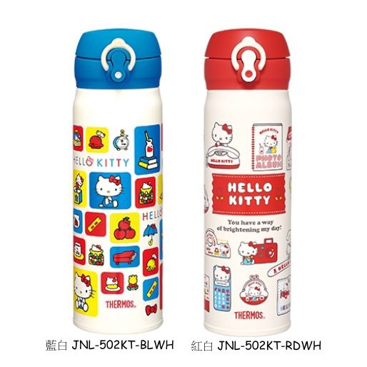 Thermos膳魔師Hello Kitty 經典小物系列保溫瓶JNL-502KT RDWH紅白/BLWH藍白 500ML