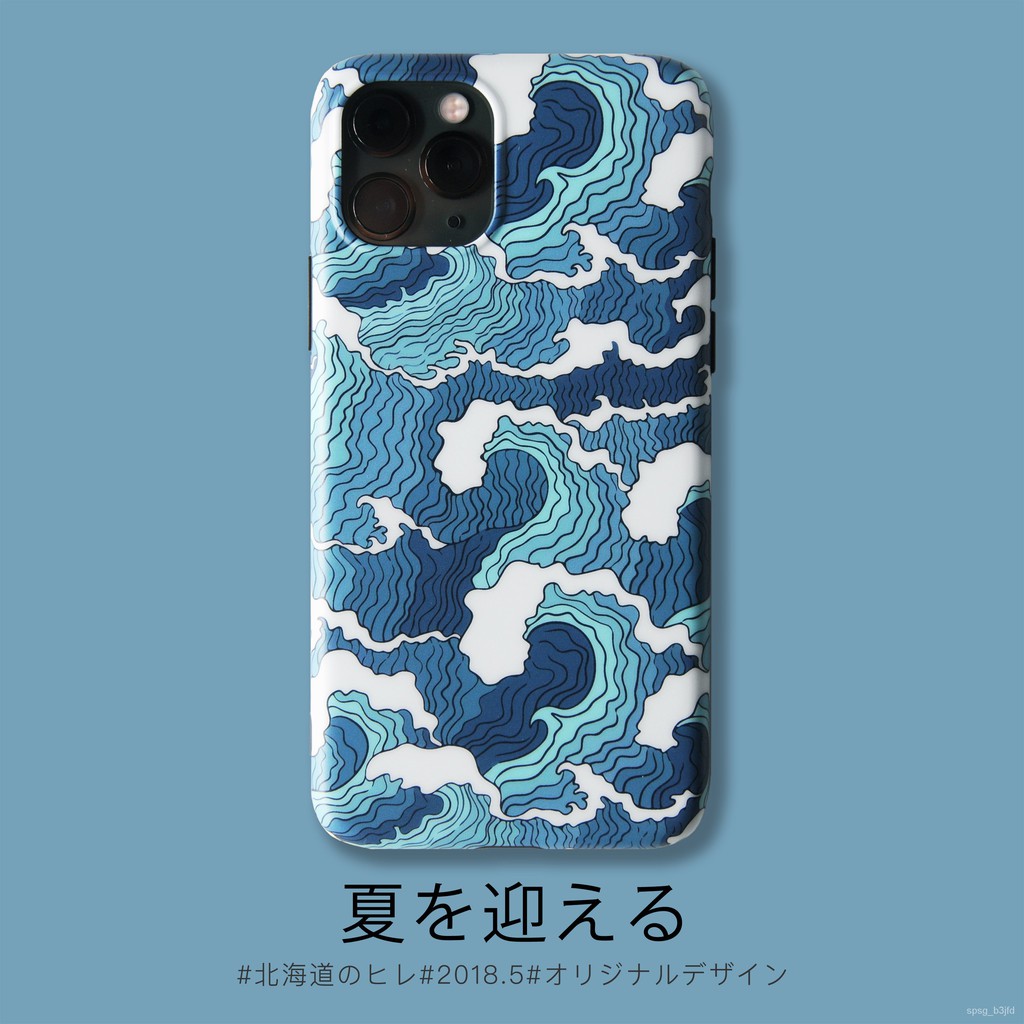 原創設計12pro日系11和風浮世繪海浪iphonexs Maxr磨砂手機殼軟殼xsd8 蝦皮購物