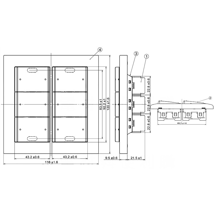 Panasonic 國際牌星光系列wtdfp5652k 埋入式開關六開關六切 白色 蝦皮購物