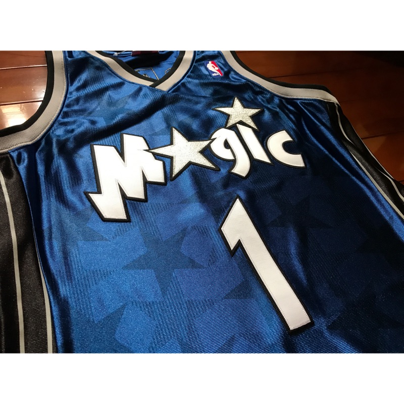 波波愛球衣 - T-Mac 魔術藍暗星，Au 球衣，緞面材質，經典款球衣，多層電繡