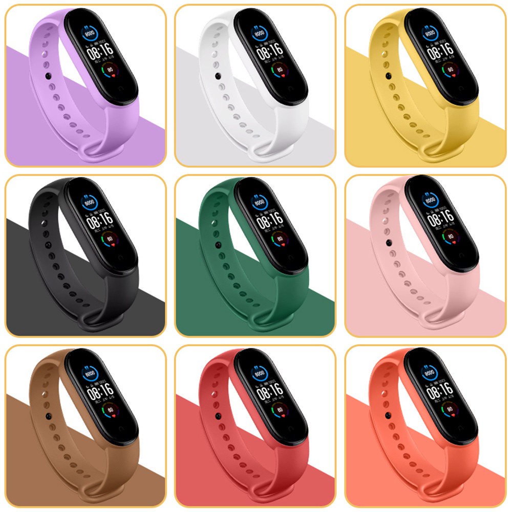 小米手環7 小米手環6 錶帶 矽膠錶帶 小米手環5純色腕帶 Mi Band 6/7手環錶帶 小米手環3 小米手環4