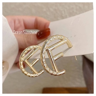 ocean.sunshine 《 FANDI/ F摟空字耳環 》 耳環 飾品 S925銀針 FANDI F摟空字耳環
