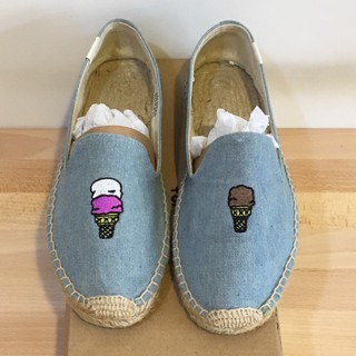 Jason Polan for Soludos Ice Cream 平底帆布冰淇淋編織鞋