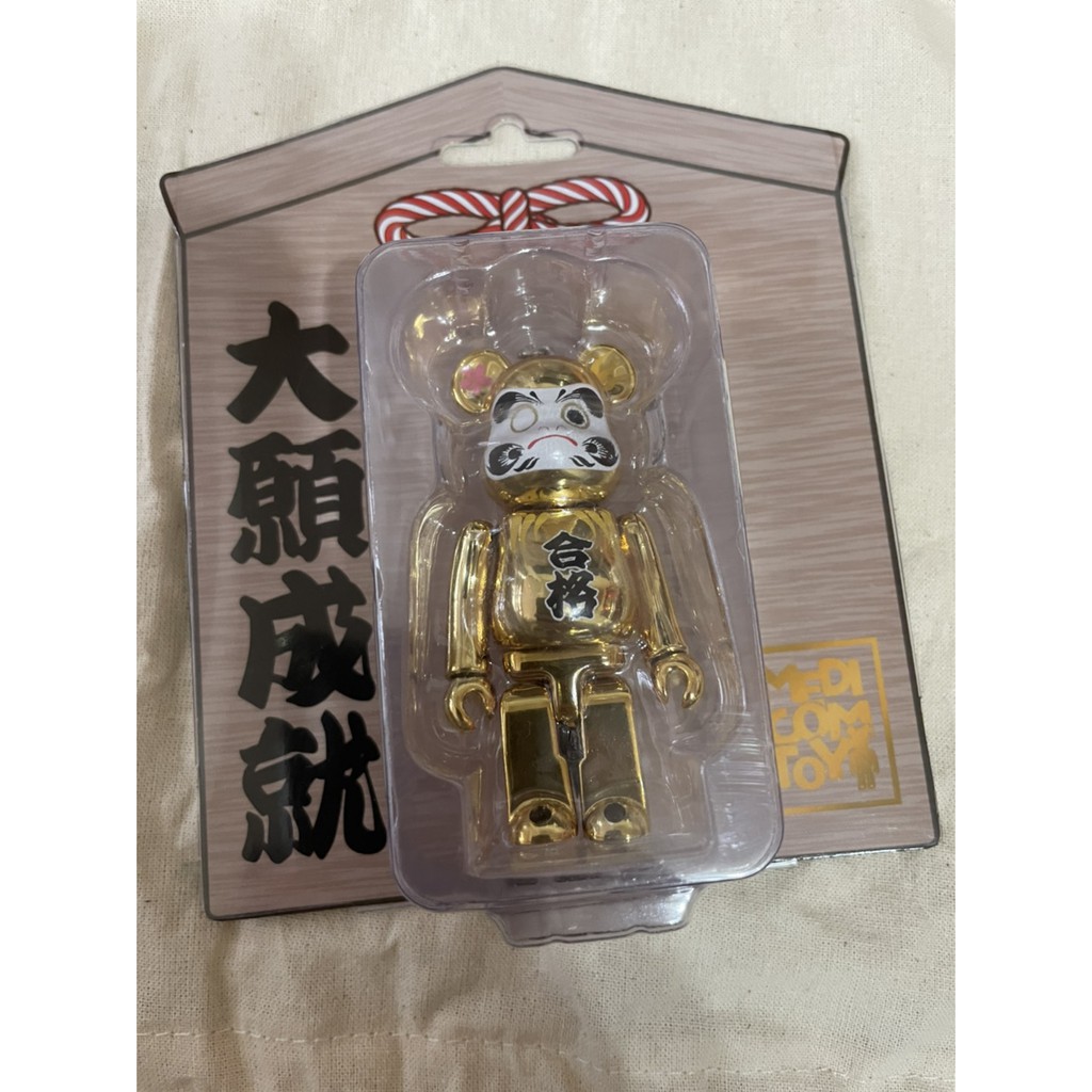 現貨，BE@RBRICK 金色電鍍達摩，100%