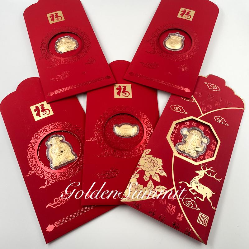 金寶峰銀樓 999黃金 純金紅包袋 0.03錢