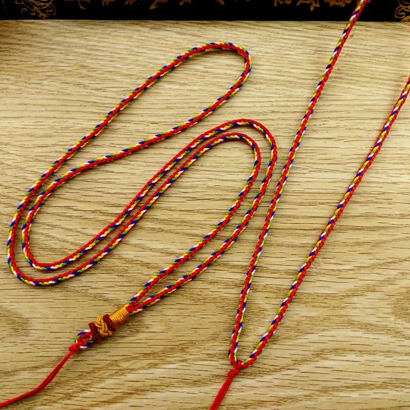 批發價五彩項鍊繩 DIY吊墜掛繩翡翠玉器掛繩 diy手工編織含秀飾品配件