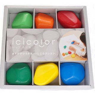 現貨 ●哆哆日貨●日本 icicolor 滾滾石兒童蠟筆 六色 AOZORA 安全蠟筆 日本製 日本代購 無毒認證