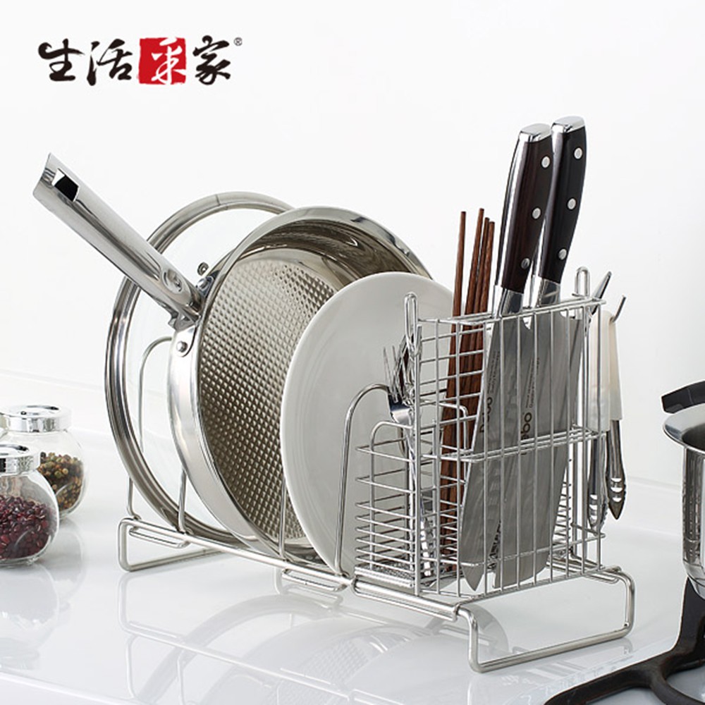 【SHCJ】 不鏽鋼小資輕食筷刀盤蓋架《屋外生活》瀝水架 收納架 廚房收納