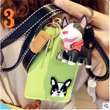 熊大 凱蒂貓 龍貓通用軟皮卡套 悠遊卡 識別証 學生証卡套PVC鑰鑰匙扣卡套加繩
