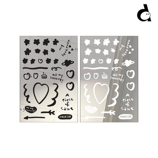 韓國文創 Duye度也韓國mazzzzy新款小熊桃心貼紙貼畫背景卡手機裝飾手帳 滿499出貨 蝦皮購物