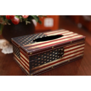 [HOME] 星條旗面紙盒 工業風美式復古面紙盒 美國國旗 紙巾盒 衛生紙盒