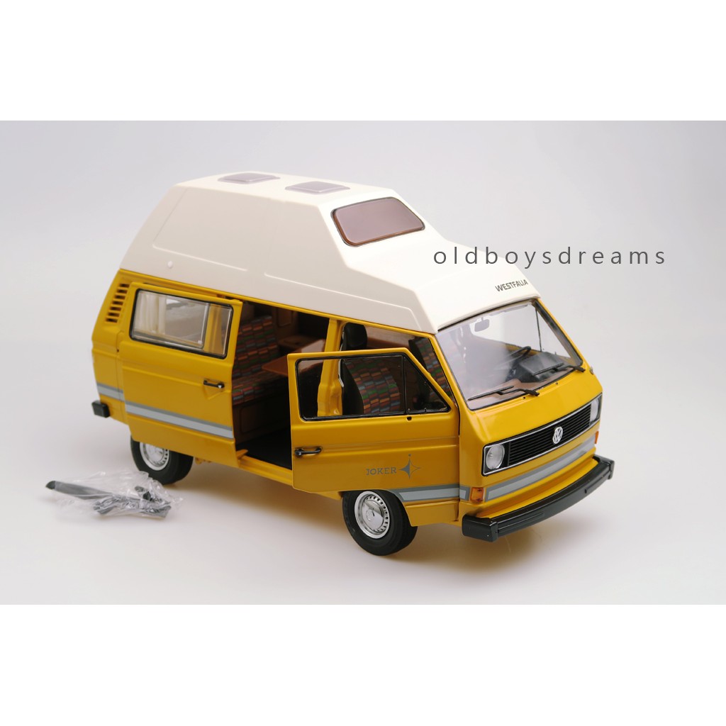 《過氣老男孩》Schuco 1/18 VW T3 Joker camper with high roof yellow