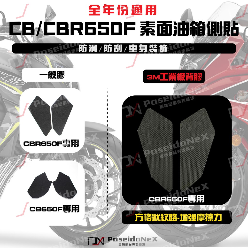 CB650F CBR650F 競技防滑側貼 3M背膠 油箱貼 防滑保護貼膜 方格狀增加摩擦力 PVC材質