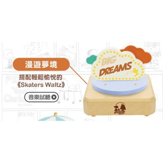 7-11 Snoopy&Friends【限量木頭旋轉音樂盒 漫遊夢境 橘】木頭公仔 糊塗塌客 史努比 木集Happy