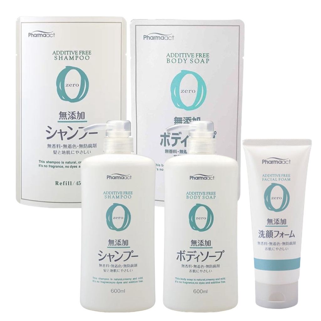 【江原道】 日本 熊野 PharmaACT zero 無添加洗髮乳 潤髮乳 沐浴精 沐浴乳 補充包 洗面乳