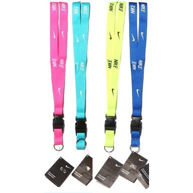 NIKE識別證吊帶 (水藍、寶藍、粉紅、螢光綠) 鑰匙圈 正品