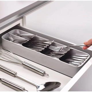 刀叉勺收納盒 廚房抽屜分隔餐具收納整理器 廚房餐具抽屜收納盒