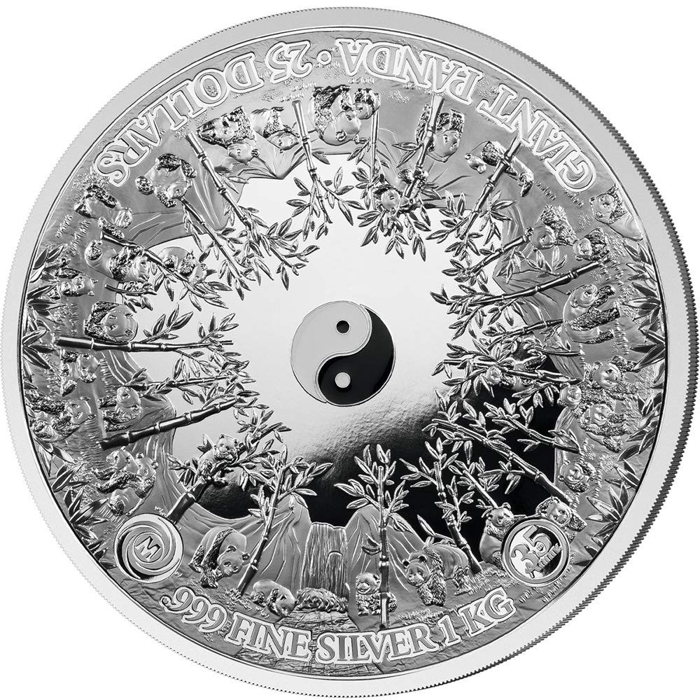 預購 - 2018薩摩亞-熊貓-35週年紀念-1公斤銀幣