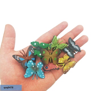 【台灣出貨】8款小蝴蝶玩具 仿真昆蟲動物模型迷你假蝴蝶兒童早教道具禮物套裝