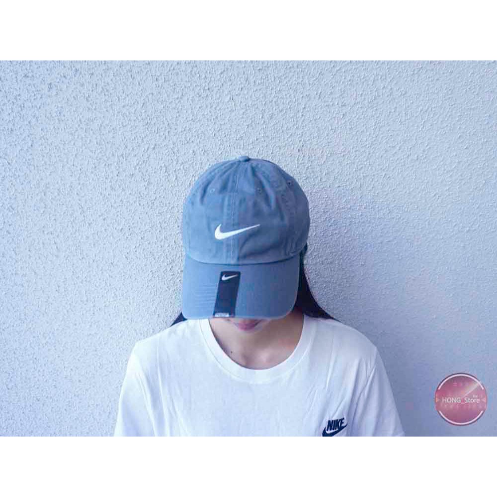 Hong__Store 】Nike 灰色刺繡老帽/ 546126-065 | 蝦皮購物