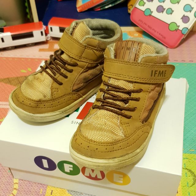 【二手】日本 IFME 童鞋 運動鞋 卡其 17cm