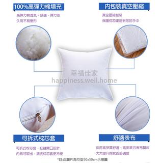 加購區★高品質 抱枕心35*55 45*45 50*50可拆拉鏈 枕芯 可水洗 舒適表布+高彈力棉 枕心 枕頭 幸福佳家