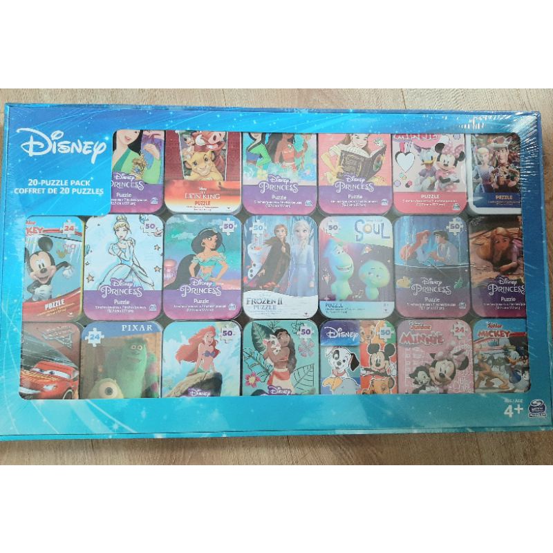 Costco🍭迪士尼Disney鐵盒拼圖(一盒20入)