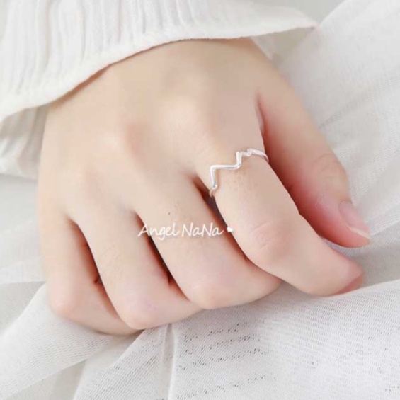 【AngelNaNa】S925通體純銀戒指-可調開口戒唯美曲線女戒指(SRA0601-01)