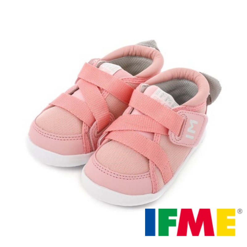 [新竹-實體門市]IFME (適合腳長11~14公分) 粉紅寶貝 女寶寶鞋 日本機能鞋 跑步鞋 足弓鞋墊 小童運動鞋