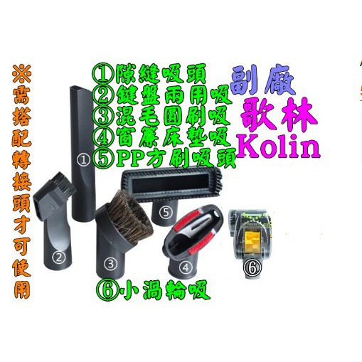 Kolin 歌林 KTC-MN1139 吸塵器配件 吸頭配件 吸塵器耗材【副廠台灣現貨】另售濾網