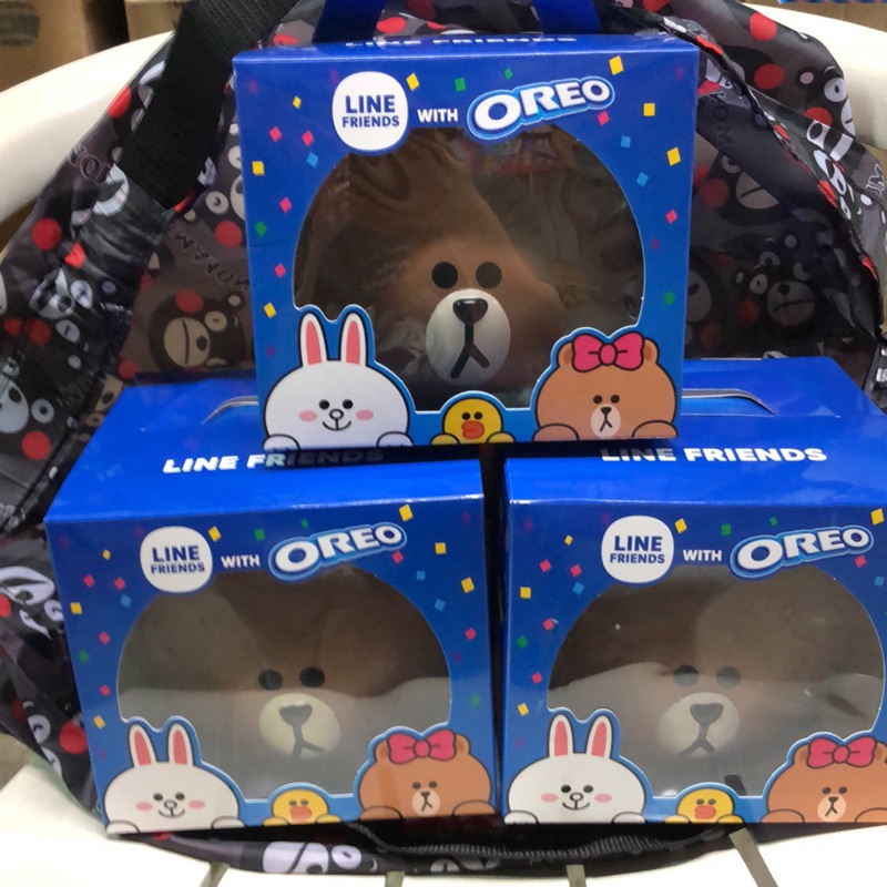 （現貨)LINE FRIENDS with OREO熊大存錢筒組