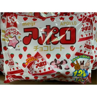 明治 Meiji 家庭號阿波羅草莓巧克力12袋入
