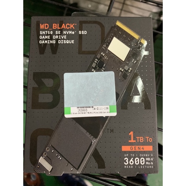WD威騰 黑標 SN750 SE Gen4 PCIE/SSD固態硬碟 1TB