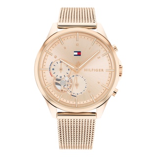 Tommy Hilfiger 女仕玫瑰金鏤空時尚腕錶 米蘭錶帶 38mm TH700172 臺灣公司貨保固2年