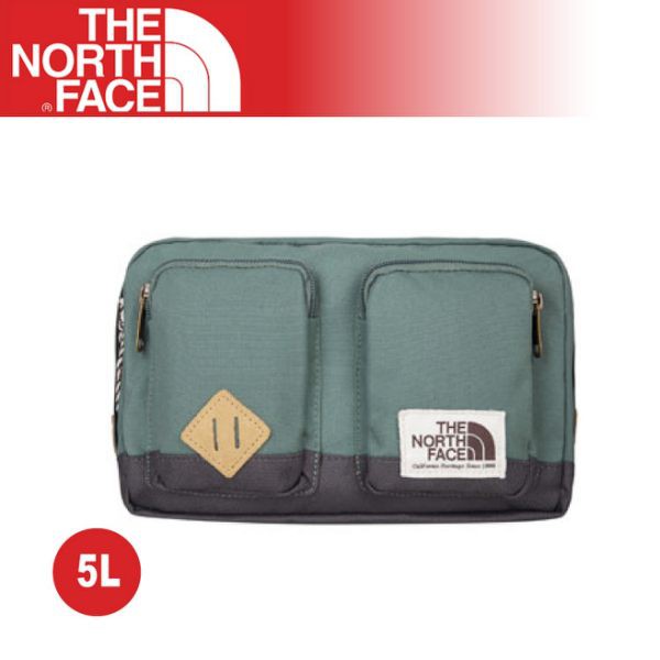 【The North Face 5L 多功能腰包《鴨綠/墨灰》】2UCY/側背包/肩背/旅行/側腰包/悠遊山水