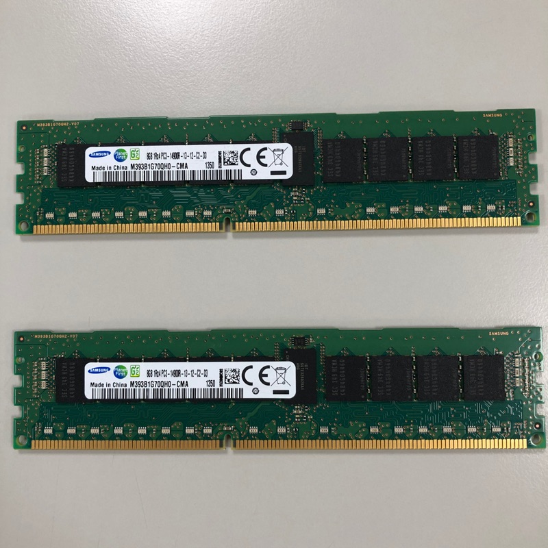 三星 Samsung DDR3-1866 1Rx4 8G ECC REG PC3-14900R 伺服器專用記憶體