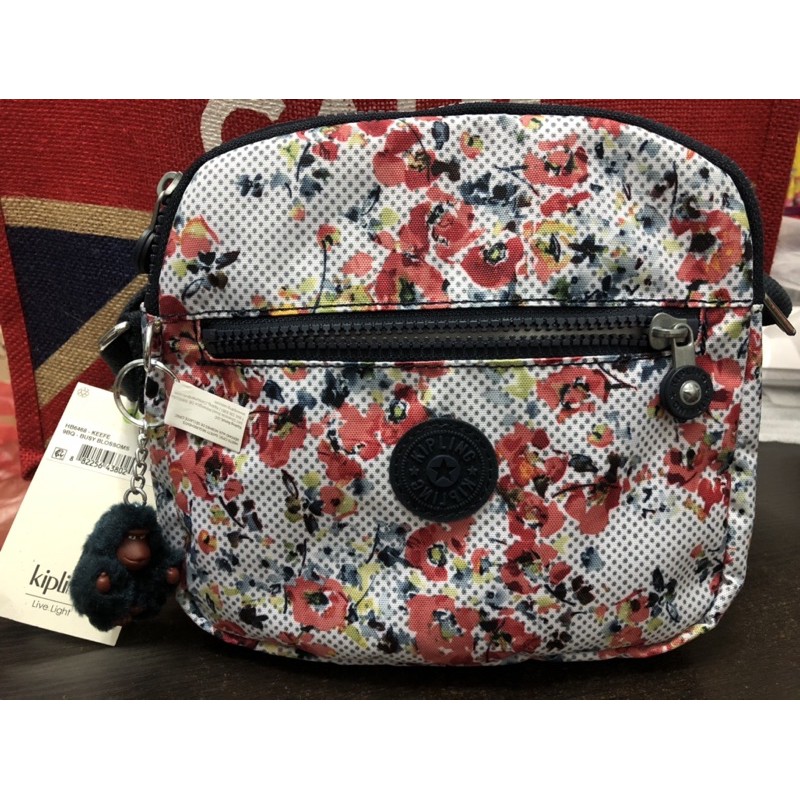 全新美國🇺🇸正品Kipling 碎花貝殼包側背包