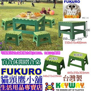 fukuro貓頭鷹小舖 聯府KEYWAY RD940 百合休閒摺合桌 戶外休閒摺合桌 野餐休閒摺合桌 RD-940