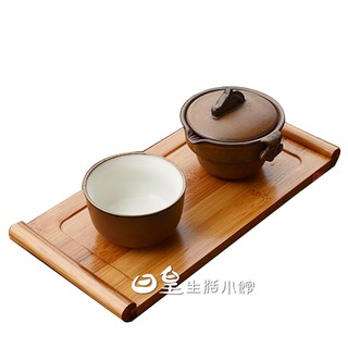 茶盤 託盤 竹製託盤 長方形茶托 卷軸茶盤 茶具茶道配件 奉茶盤 現貨 日皇