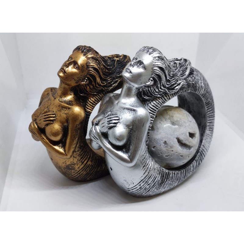 超唯美😍人魚🧜‍♀️球座🥰仿舊金屬銀&amp;古銅色🧜‍♀️為你的收藏球球加分💯成為一件藝術品吧！實拍48h發貨