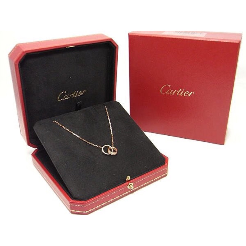 卡地亞 Cartier Love系列 玫瑰金 18k 鑲鑽 項鍊 新款 項鏈 原價136000 面交