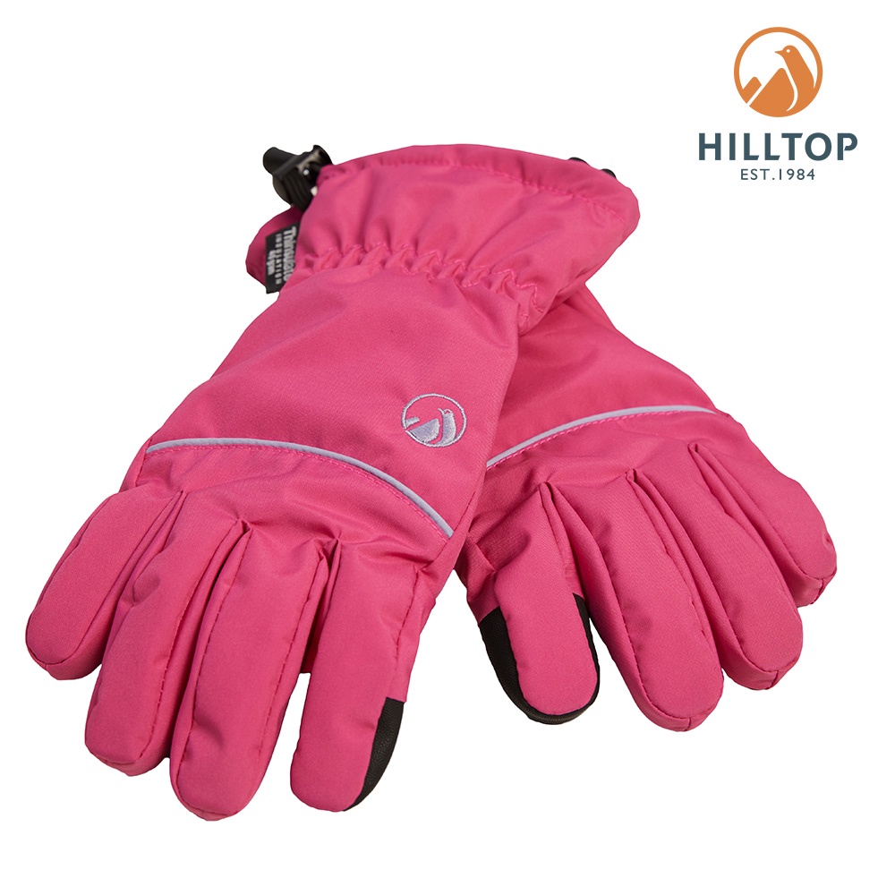 【Hilltop山頂鳥】中性3M科技保暖棉可觸控防水手套H46XK6 粉