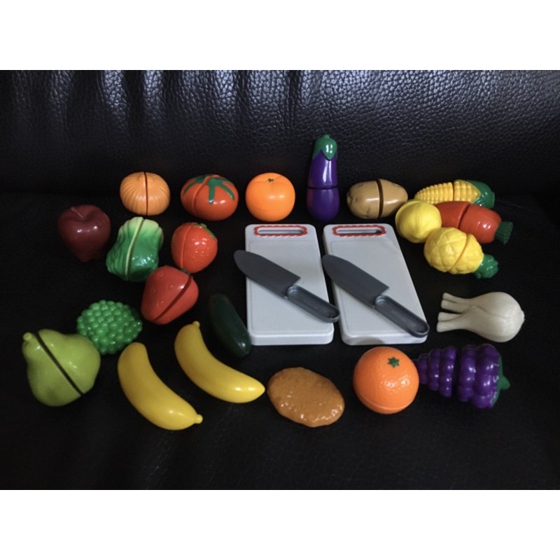 「二手玩具」FOOD超人趣味切切樂組-水果、蔬菜