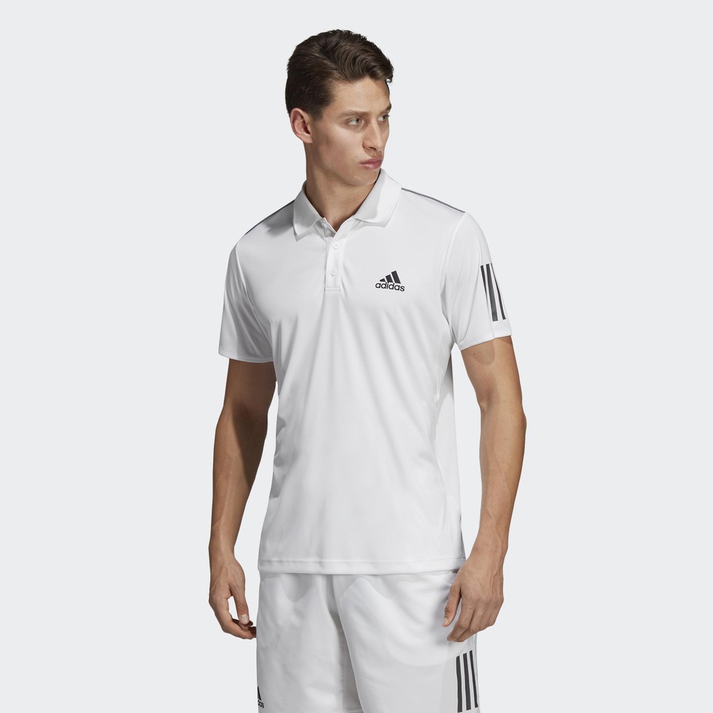 RTG】ADIDAS CLUB 3STR POLO衫白色透氣排汗三條線網球運動三鈕扣男款DU0849 | 蝦皮購物